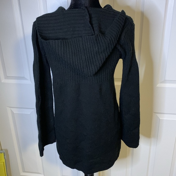 Canyon River Blue Long Big Buttons Hooded Cardigan - Picture 4 of 8